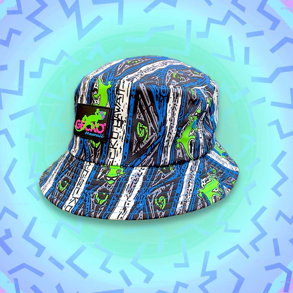 Gecko Blue Stripe Bucket Hat - Image 4