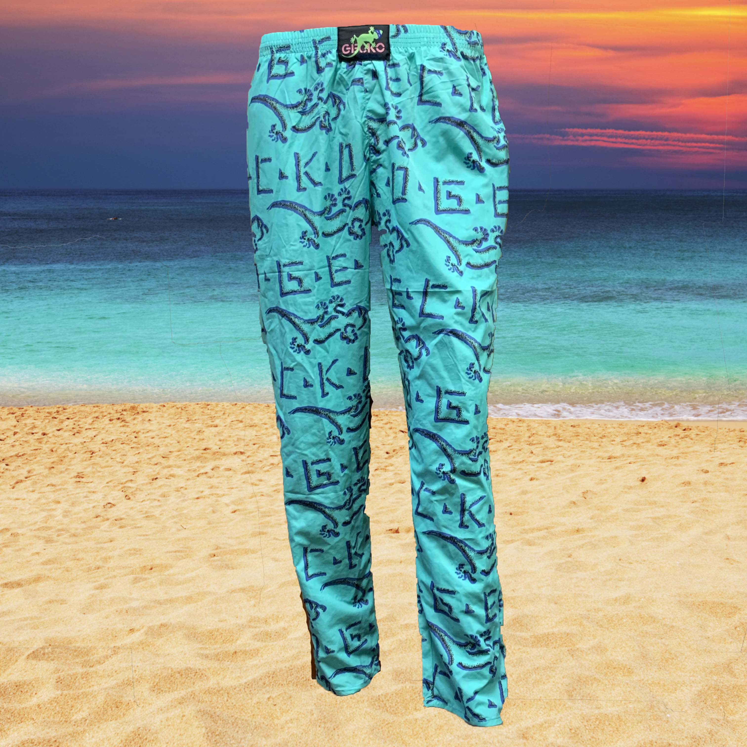 Gecko Petro Neon Mint Beach Pants (1988 - Featured In Stranger Things Season 5 - Image 5