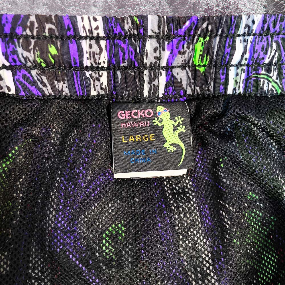 The Iconic Gecko Purple Stripe Volley Shorts - Image 4