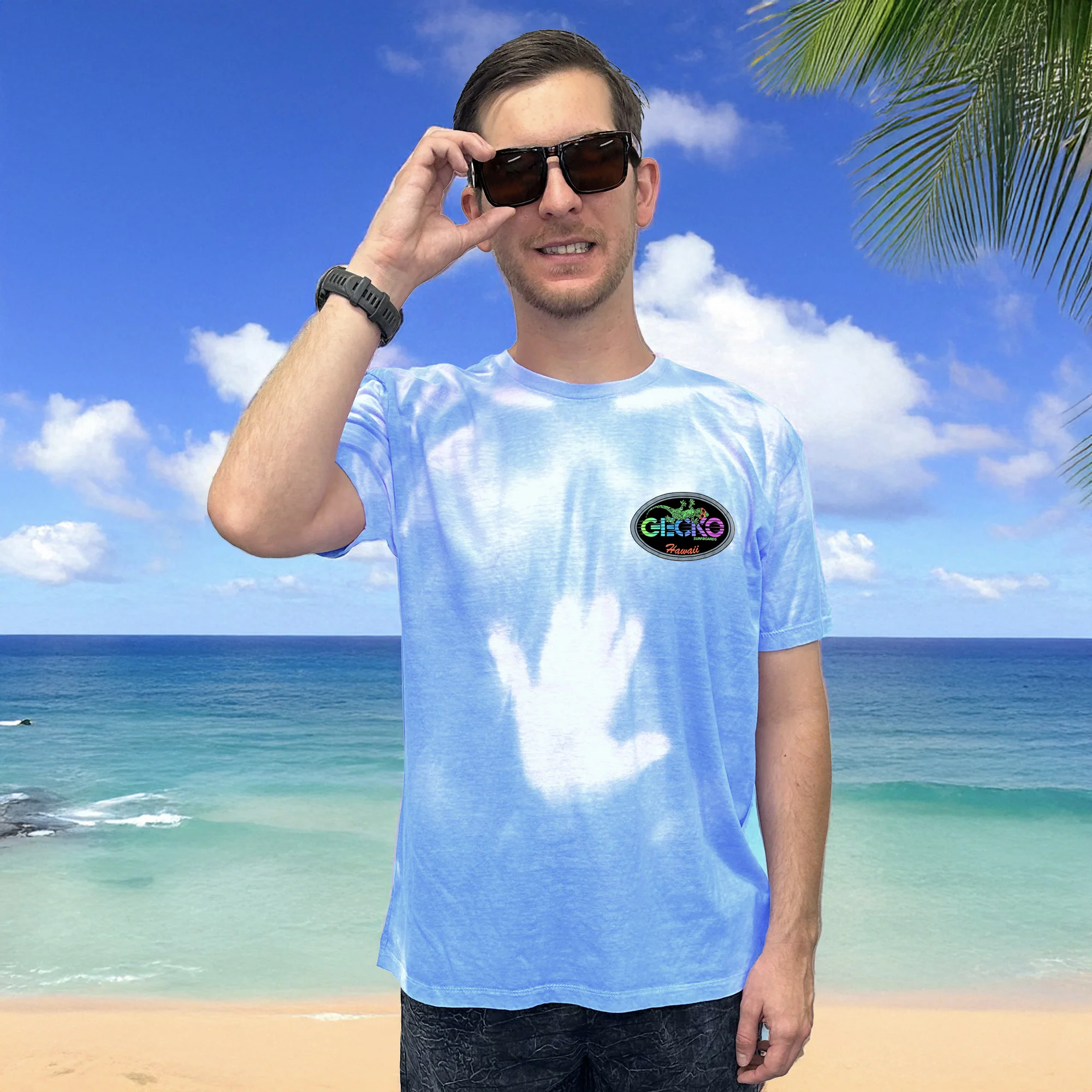 Kids Hyper Flash Blue to White Tee - Gecko Racing - Image 4