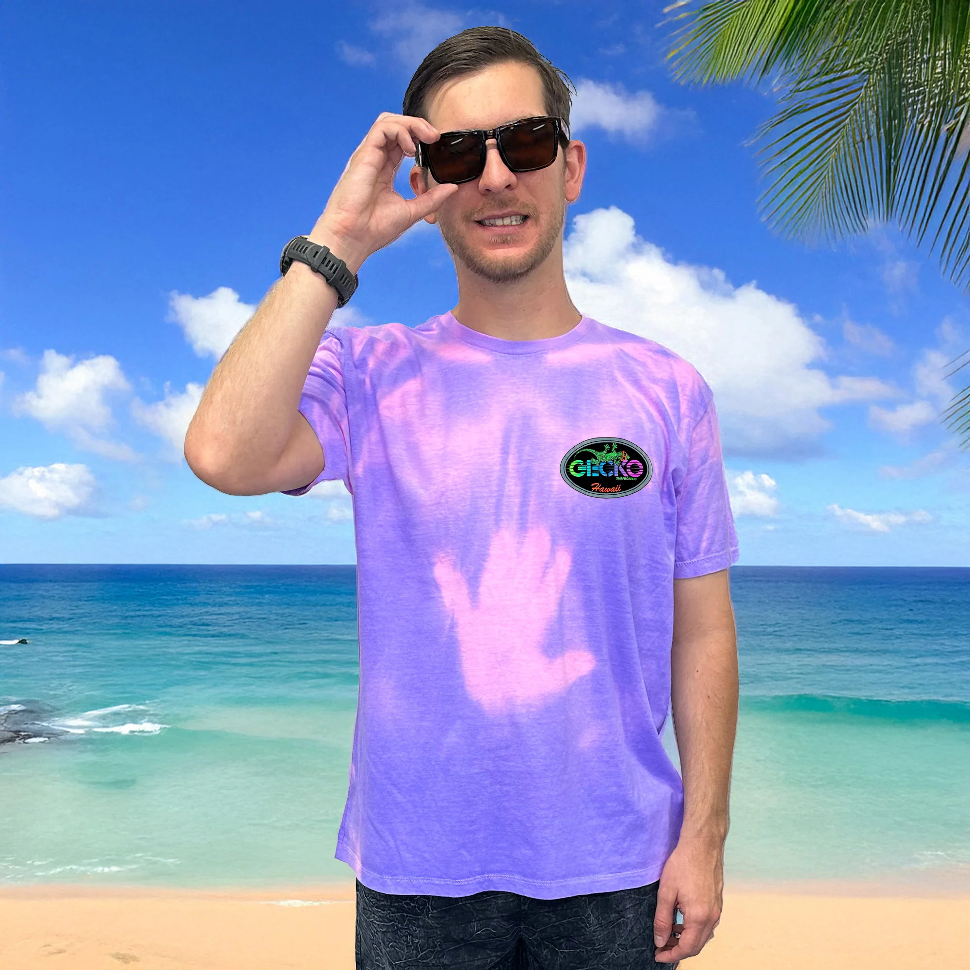 Gecko Racing Hyper Flash Purple to Pink Tee - Image 3