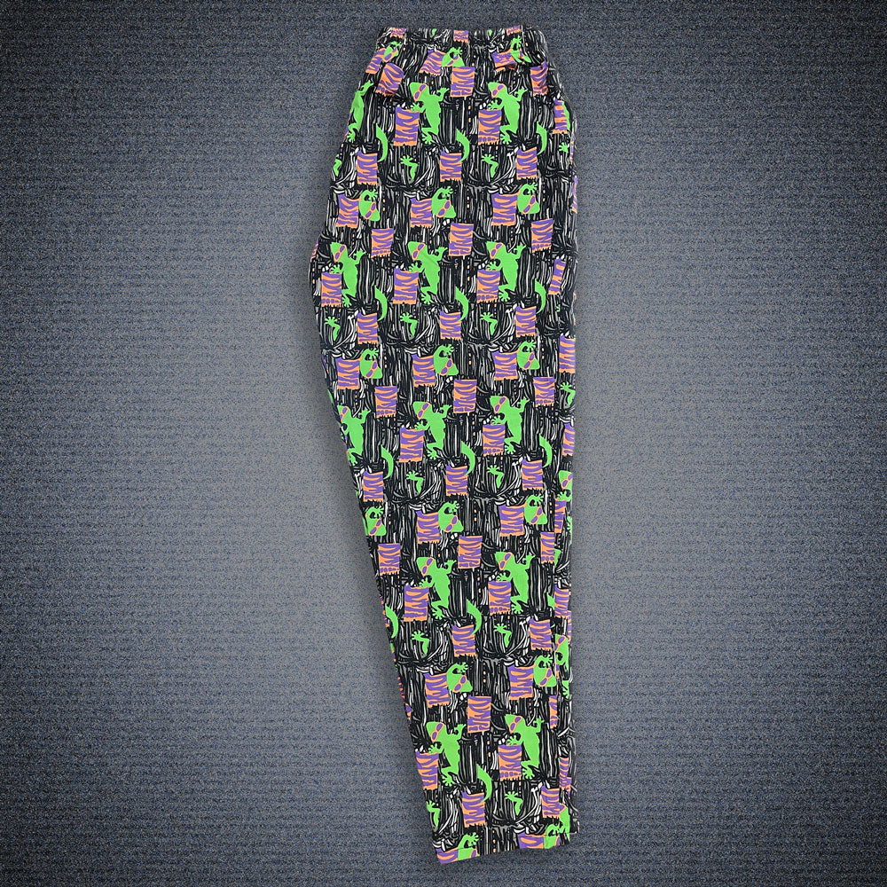 Iconic 1988 Gecko Jungle Beach Pants - Black/Orange - Image 4