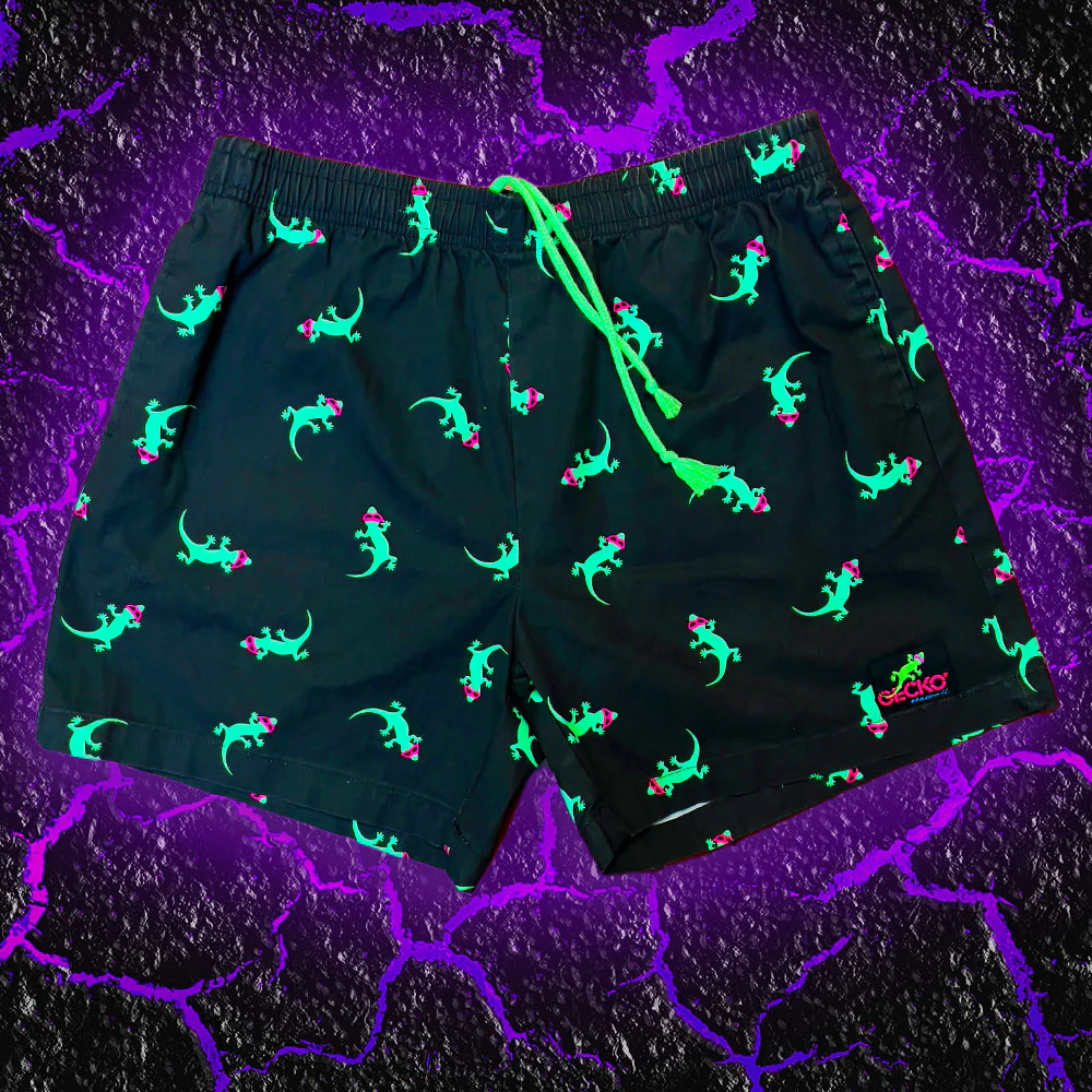 The "Original Gecko" OG Cotton Shorts Black - Image 3