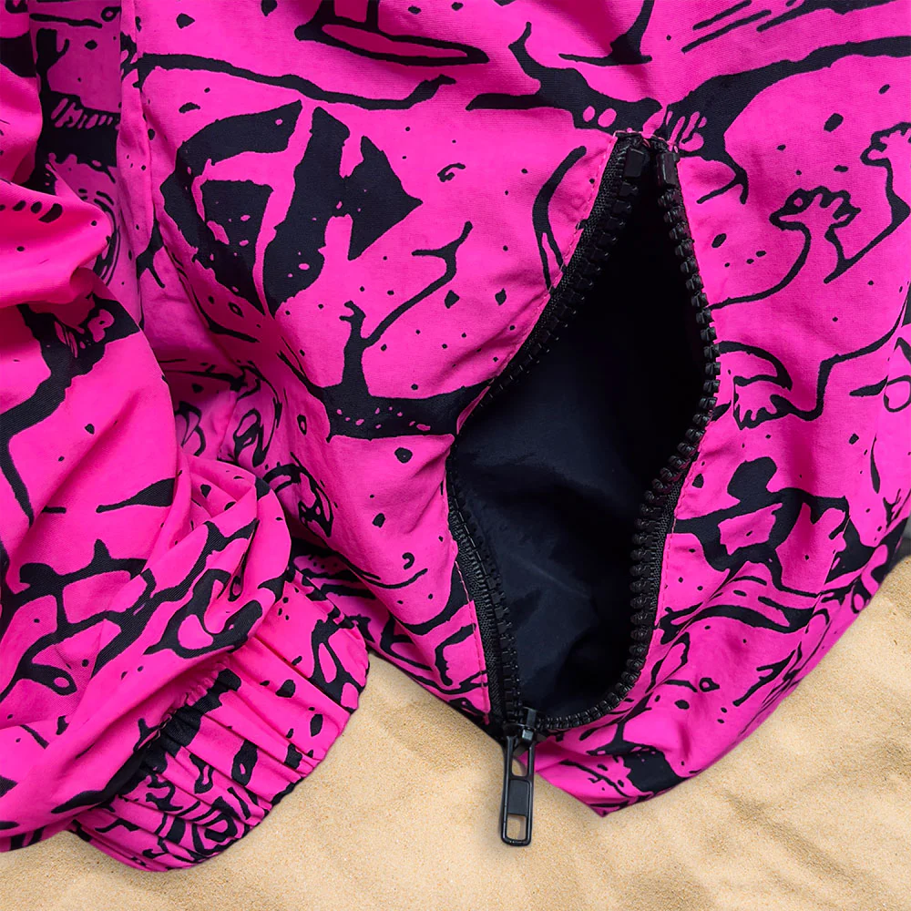 Purple/Pink Gecko Wall "V Full Zip" Windbreaker! - Image 6
