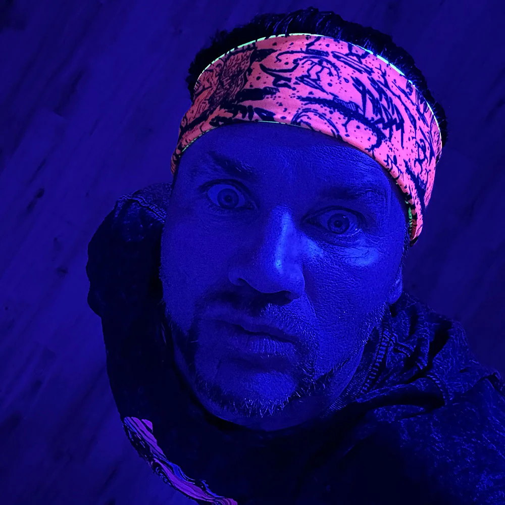 RiFF RaFF x Gecko Reversible Headband "YELLOW SHOCK/ORANGE SHOCK" - Image 3