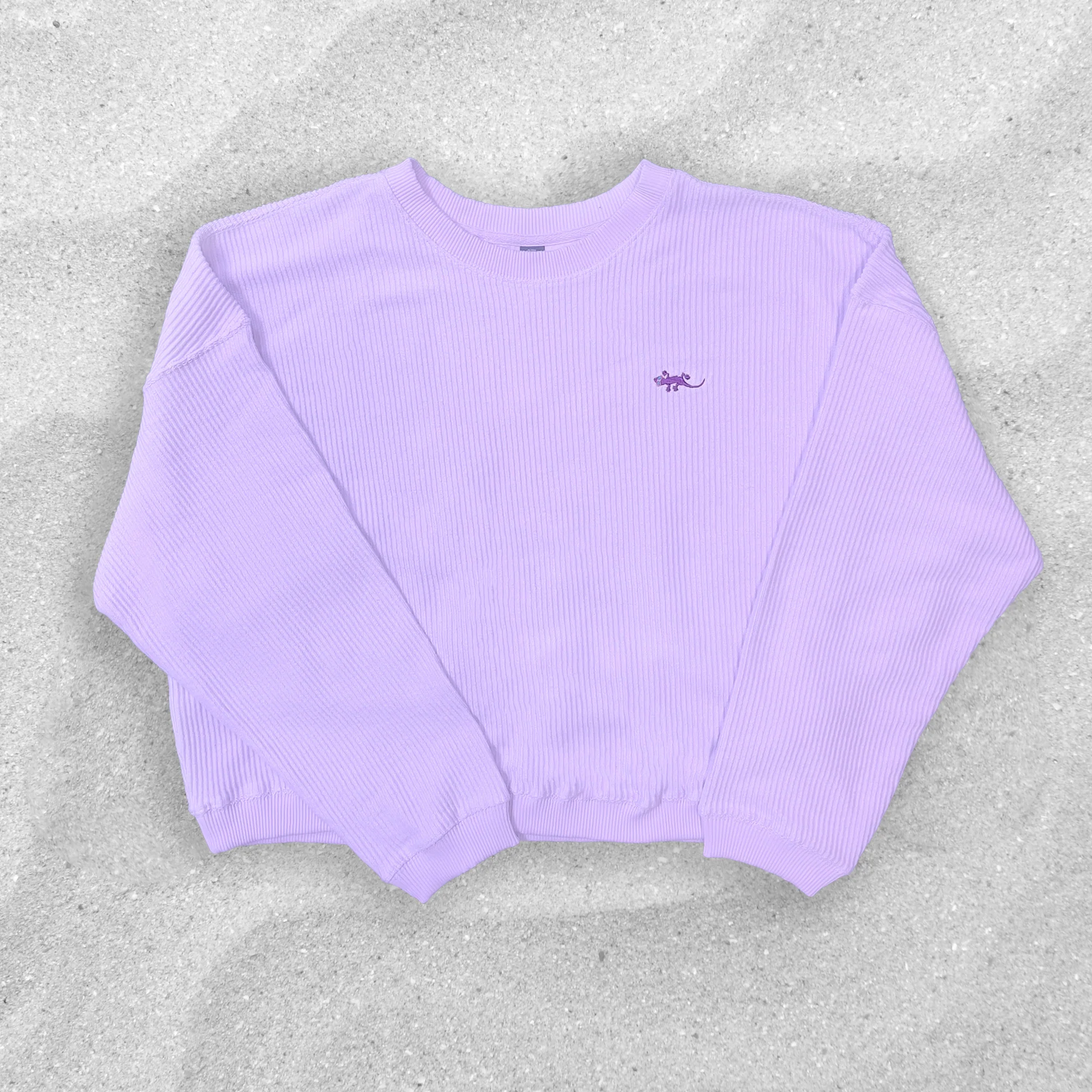 The Molly Top - L/S Lilac Corduroy Crew - Image 3